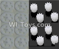 Lead Honor LH-X16 X16C X16WF X16DV Spare Parts-11 Big Main gear(8pcs) & Small gear for the Main motor(8pcs)-9 Teeth,Lead Honor LH-X16 X16C X16DV X16WF RC Quadcopter Drone Spare Parts Accessories,LH-X16 Replacement parts